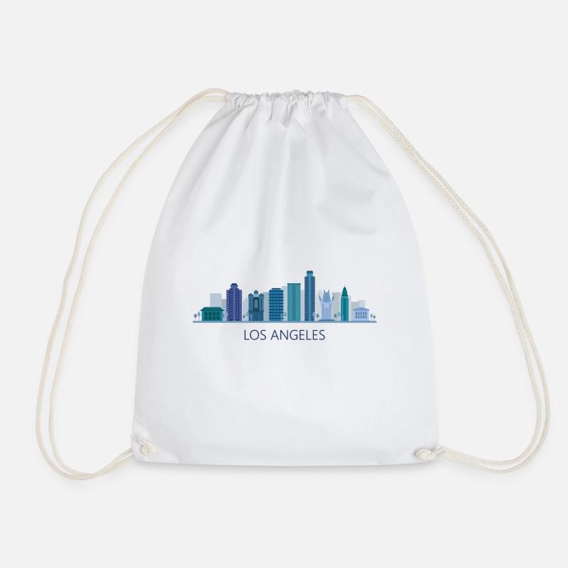 Los Angeles skyline - Drawstring Bag - white