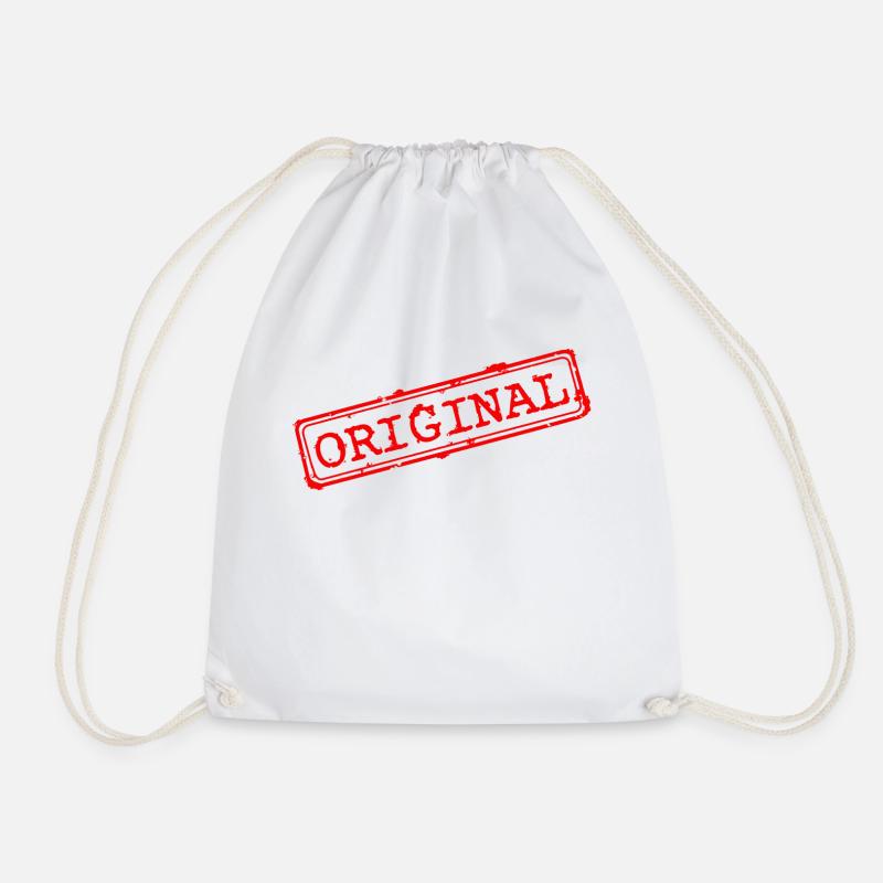 Original stamp - Drawstring Bag - white