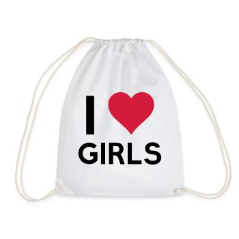 i_love_girls - Sac de sport léger - blanc - Devant