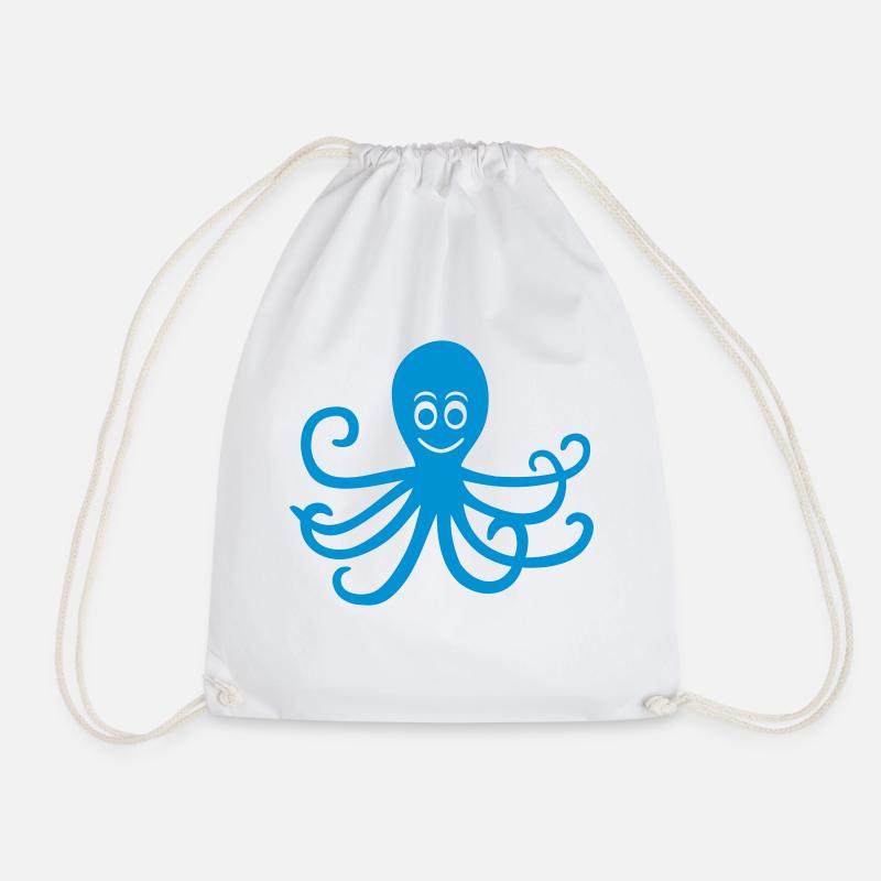 Krake Oktopus - Turnbeutel - Weiß