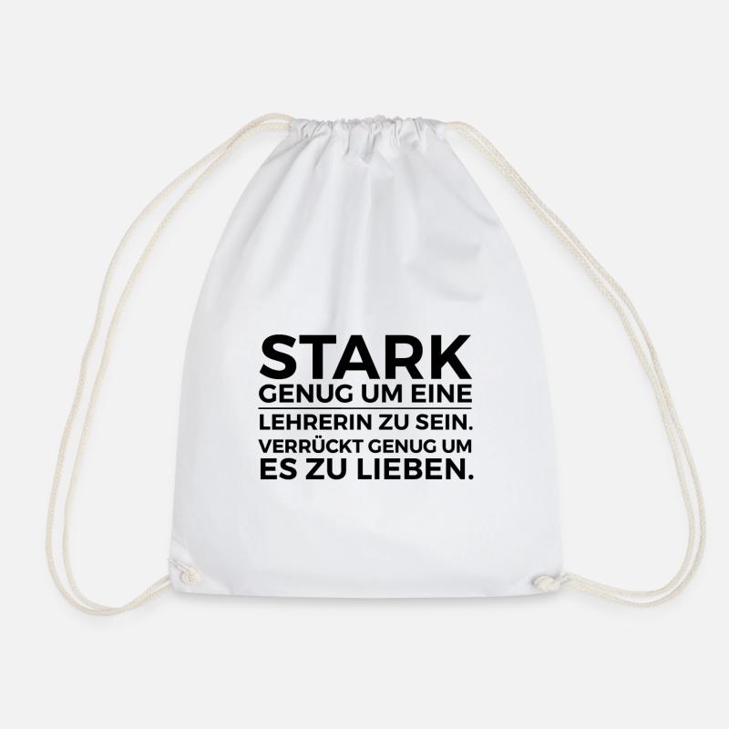 Geschenkidee für Lehrerinnen Lehrerin Lehrer - Turnbeutel - Weiß