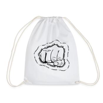 spreadshirt02_coupdepoing_by_amagraphik - Sac de sport léger - blanc - Devant