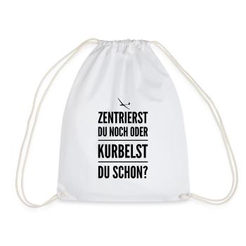 Segelfliegen Segelflug Segelflugzeug Geschenkidee - Turnbeutel - Weiß - Vorne