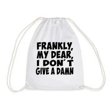 frankly my dear slogan amour macho citation - Sac de sport léger - blanc - Devant