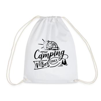 Camping vibes only - Sac de sport léger - blanc - Devant