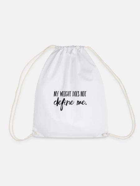 Fatshaming T-Shirts | Curvy Model Geschenkidee - Turnbeutel - Weiß