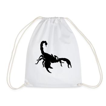 scorpion - Drawstring Bag - white - Front