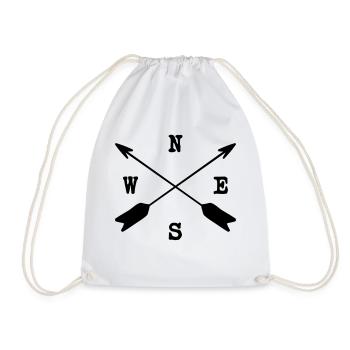arrows - Drawstring Bag - white - Front