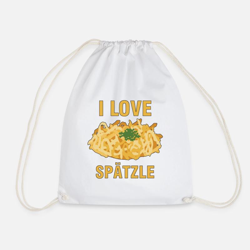 Spätzle T-Shirts | Schwaben Maultaschen Geschenke - Turnbeutel - Weiß