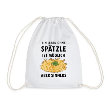 Schwaben Shirt | Spätzle Maultaschen Geschenkideen - Turnbeutel - Weiß - Vorne
