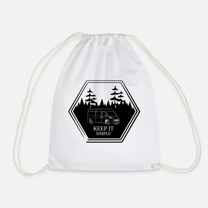keept it simple camping shirt - Turnbeutel - Weiß