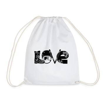 Tee-shirt coureur de ski | Apre ski cadeaux au domaine skiable - Sac de sport léger - blanc - Devant