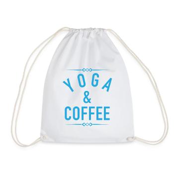 Chemise de yoga cadeau de café relaxant - Sac de sport léger - blanc - Devant