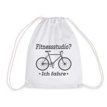 Fahrrad- Shirt Radsport Rennrad Trikot Geschenk - Turnbeutel - Weiß - Vorne