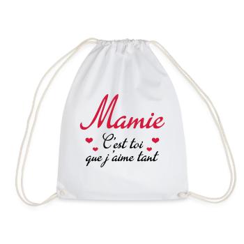 Mamie - Mamy - Grand Mère - Enfant - Bébé - Drawstring Bag - white - Front