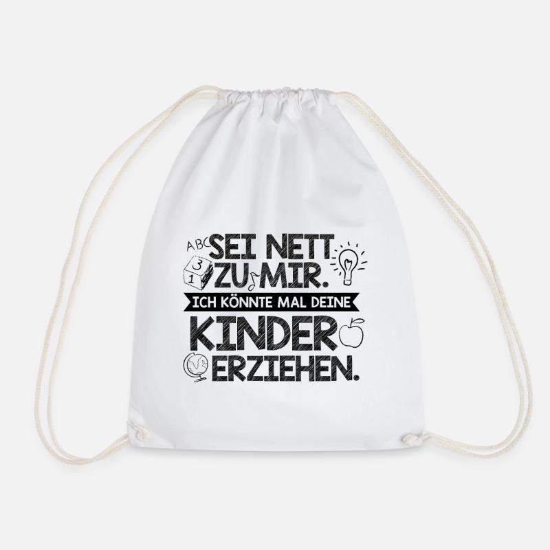 Erzieherin Erzieher | Ausbildung Beruf Geschenke - Turnbeutel - Weiß
