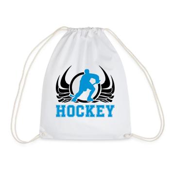 hockey design 001 - Turnbeutel - Weiß - Vorne