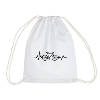 Cycling shirt cycling road bike jersey gift - Drawstring Bag - white - Front