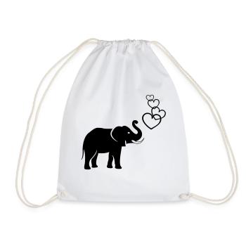elefanten_love_02 - Sac de sport léger - blanc - Devant
