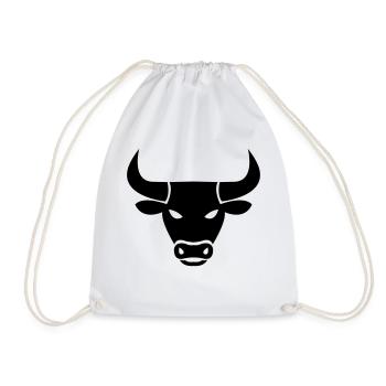 stier_001 - Drawstring Bag - white - Front