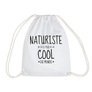 Naturisme / Naturiste / Nudisme / Nudiste - Sac de sport léger - blanc - Devant