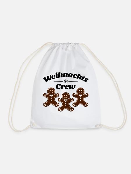 weihnachts crew lebkuchenmann - Turnbeutel - Weiß