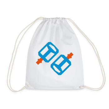 Conception de matériel de vélo cool - Sac de sport léger - blanc - Devant