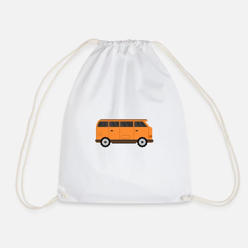Retro-Van - Turnbeutel - Weiß