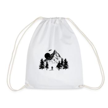 Hiking t-shirts I hike hiker gift - Drawstring Bag - white - Front