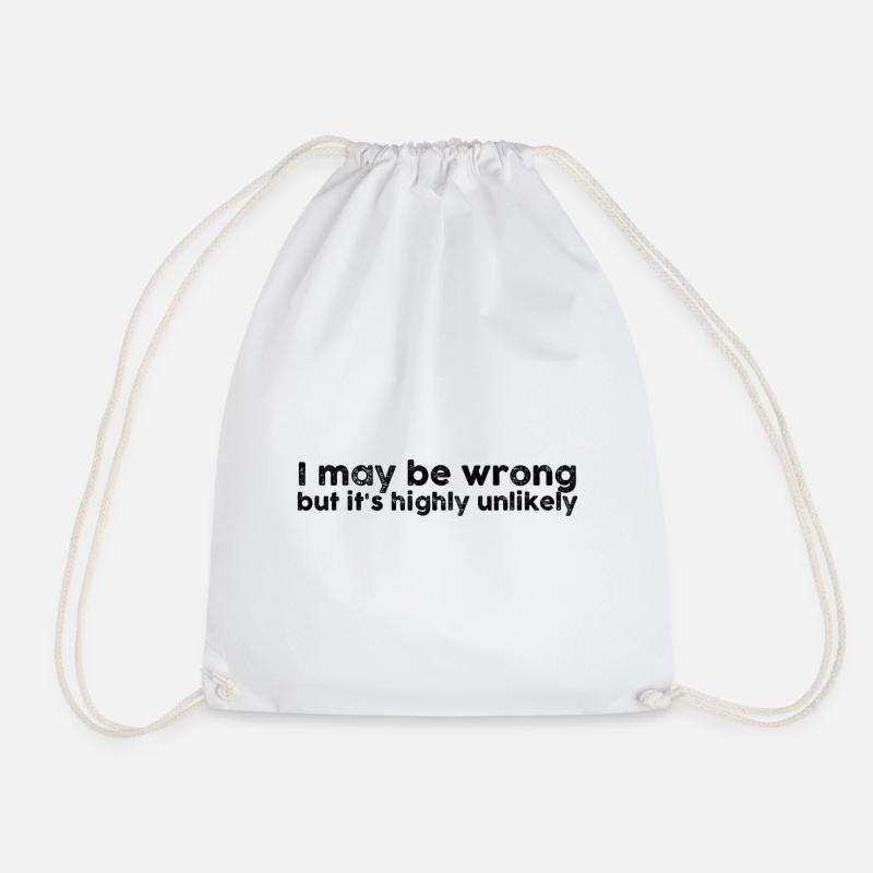Funny saying - Drawstring Bag - white