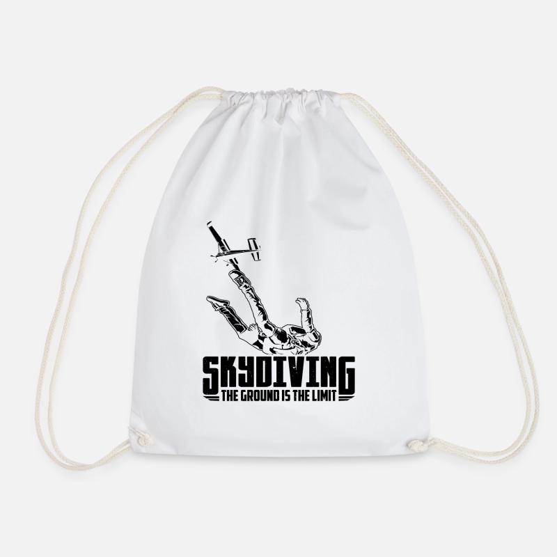 Skydive | Skydiver skydiving hobby gift - Drawstring Bag - white
