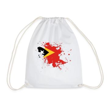 Drapeau du Timor oriental comme une touche de couleur - Sac de sport léger - blanc - Devant