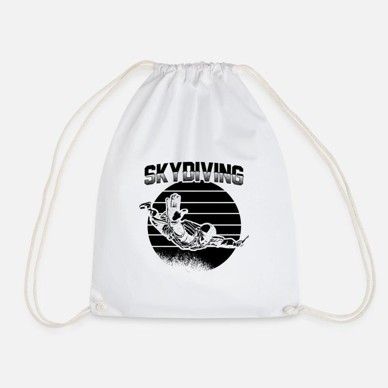 Skydive | Indoor skydiving skydiver sport gift - Drawstring Bag - white