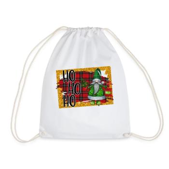 Christmas Ho Ho Ho - Drawstring Bag - white - Front