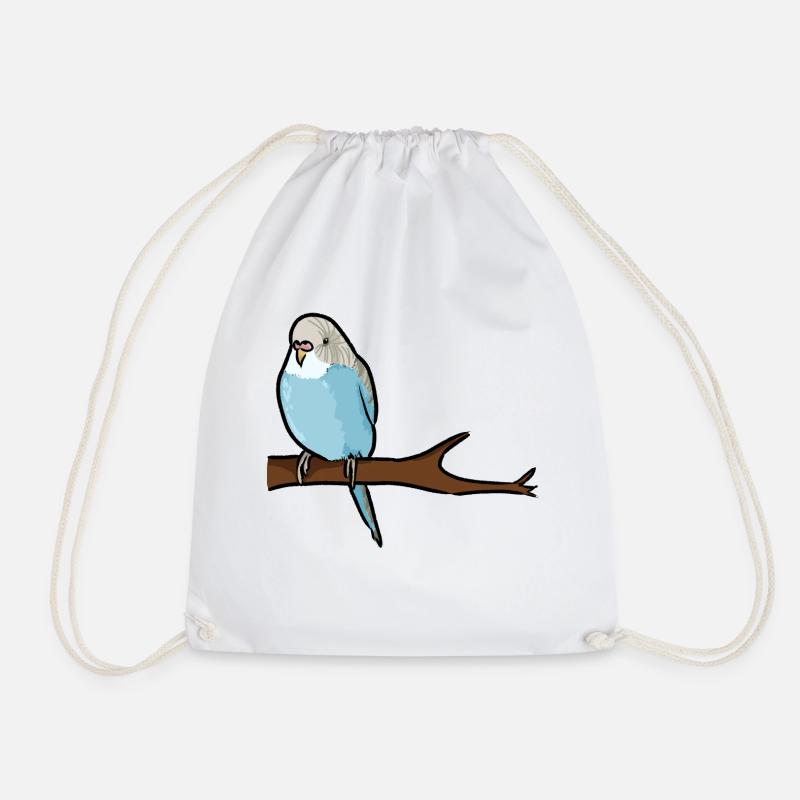 Douce perruche sur la branche - Sac de sport léger - blanc