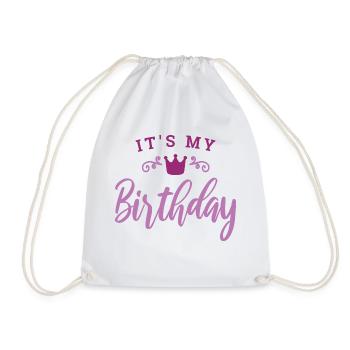 My birthday - Drawstring Bag - white - Front