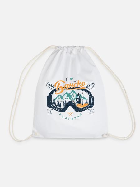 Ski time Bansko - Drawstring Bag - white