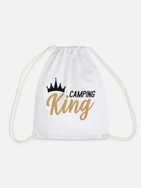 Camping King gold black - Turnbeutel - Weiß