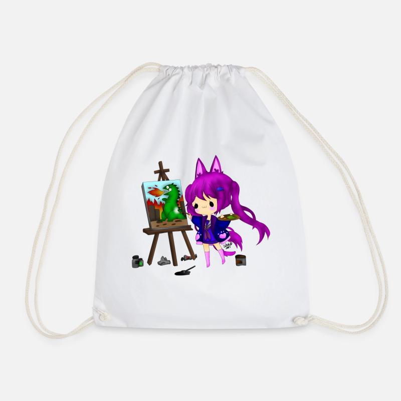 Chibi Künstlerin - Turnbeutel - Weiß