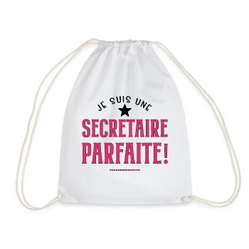 Je suis une secrétaire parfaite. Cadeau secretaire - Sac de sport léger - blanc - Devant