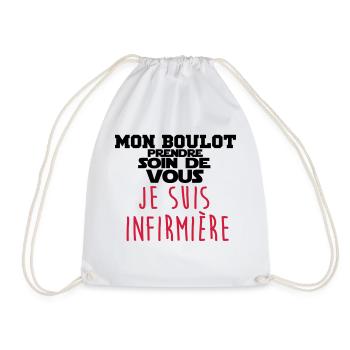 je suis infirmière - Sac de sport léger - blanc - Devant