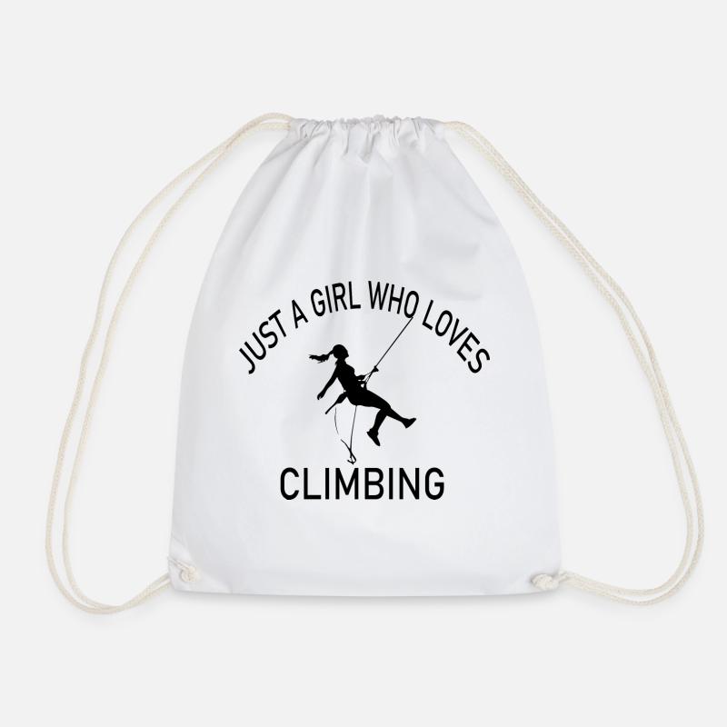Bouldern Klettern Climbing - Turnbeutel - Weiß