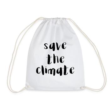 sauve le climat sauve le climat écrire en disant - Sac de sport léger - blanc - Devant