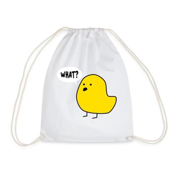 Chick Farmer What Humor Funny Sayings - Drawstring Bag - white - Front