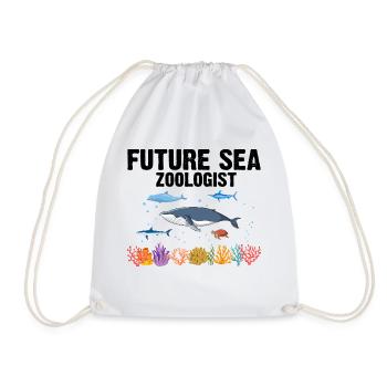 Future Zooologist Zooology Marine Biologist Sea - Drawstring Bag - white - Front