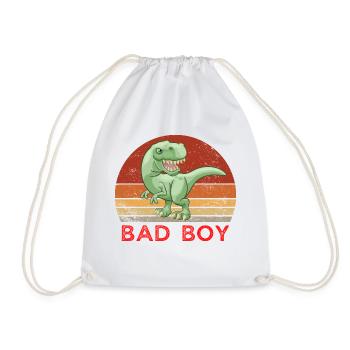 T rex Dino Bad Boy Mauvais Garçon enfant humour - Sac de sport léger - blanc - Devant