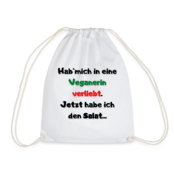 Verliebt in Veganer T-shirt - Turnbeutel - Weiß - Vorne