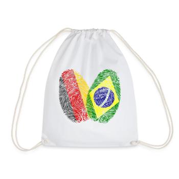 Fingerabdruck Brasilianer Brasilien - Turnbeutel - Weiß - Vorne