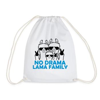 Parents No Drama Llama - Drawstring Bag - white - Front