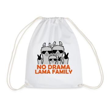 Pas de drame Famille de lamas - Sac de sport léger - blanc - Devant